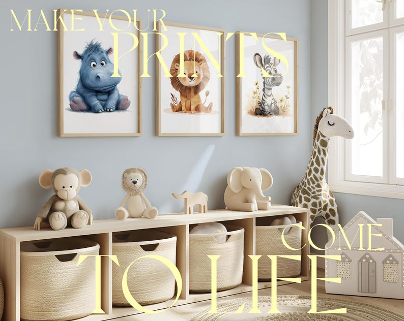 Nursery Wall Art Frame Wooden Picture Frame Kids Room Decor Baby Shower