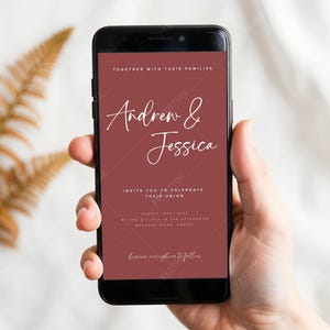Boho CellPhone Invitation Mockup