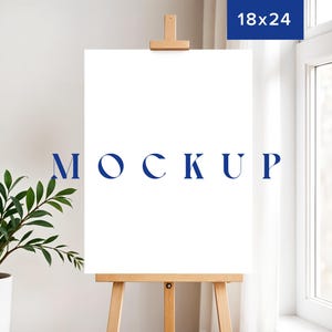 18 x 24 welkomstbord ezel bruids douche bord babyshower evenement display schone muur baby verjaardag decor genderneutraal portret kaart mock-up