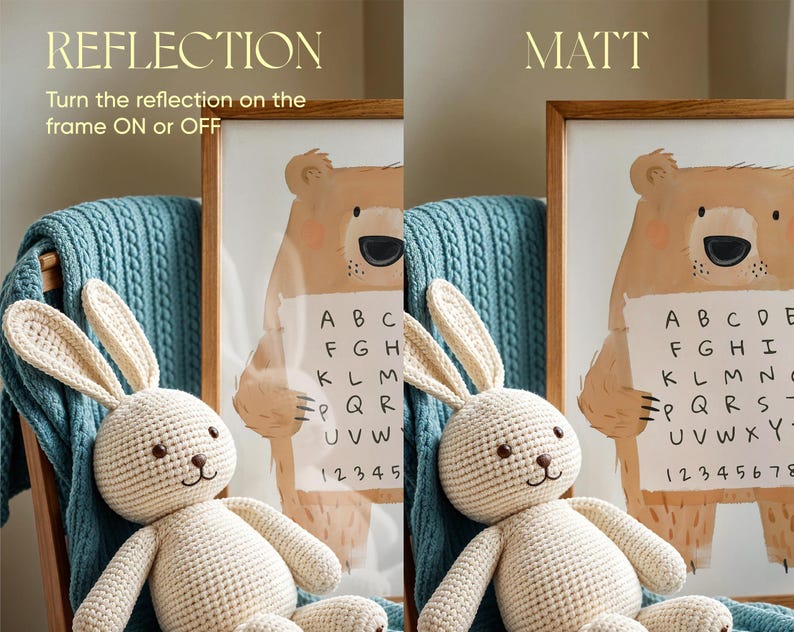 Cozy Nursery Brown Frame Mockup Minimal Kids Room Interior Mockup