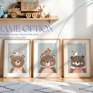 Digital Mockup Template A2 Frame Nursery Wall Display Digital Download Triple Frame Product Photography Interior Room Art Template Toy Room