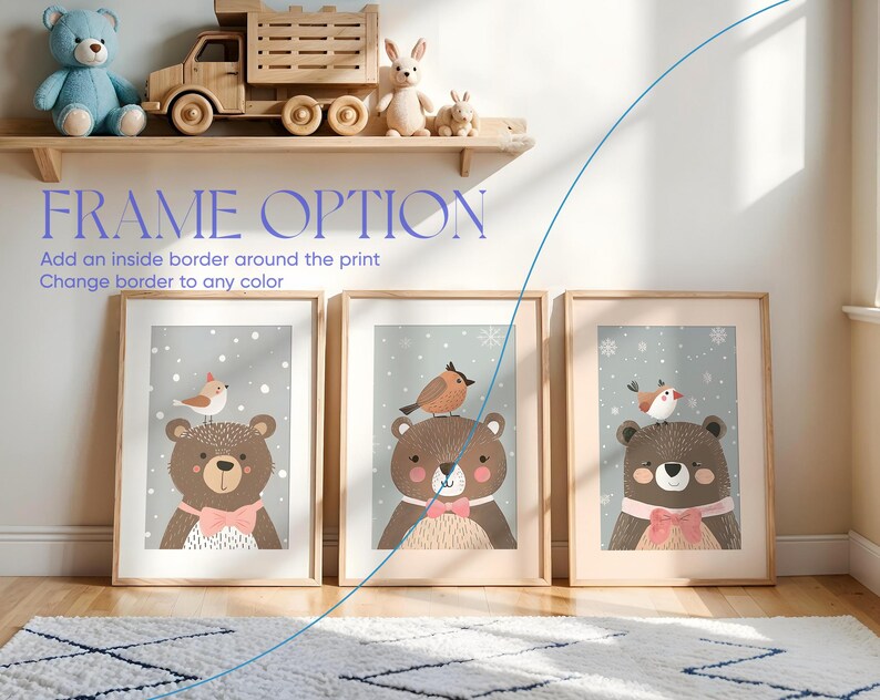 Digital Mockup Template A2 Frame Nursery Wall Display Digital Download Triple Frame Product Photography Interior Room Art Template Toy Room