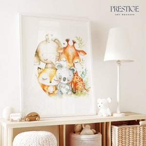 Maquette de cadre blanc pour chambre d'enfant Maquette intérieure minimale de chambre d'enfants Salle de jeux rustique moderne, mur crème, espace enfant DIN A2 A4 ISO 5 x 7 PSD vertical