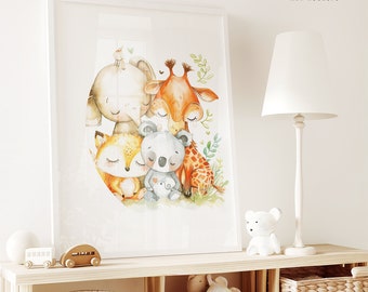 Nursery White Frame Mockup Minimal Kids Room Interior Mock up Modern Rustic Playroom Cream Wall Child Space DIN A2 A4 ISO 5x7 Vertical PSD