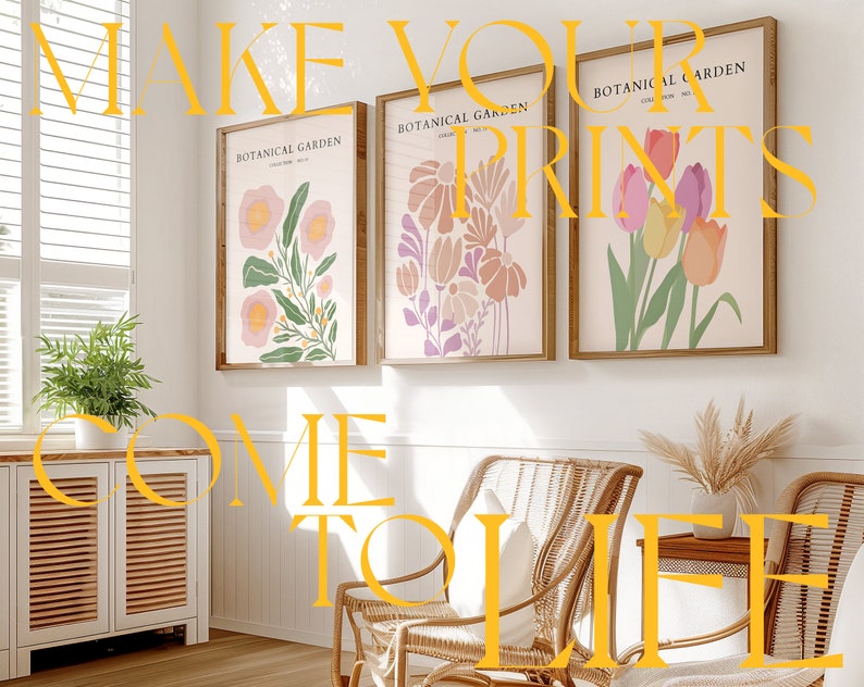 Living Room Mockup Frames 3 Set Home Interior Wall Art Mock-up Three Brown Frame Gallery Mockups A2 5x7 Size Ratio Vertical PSD Realistic