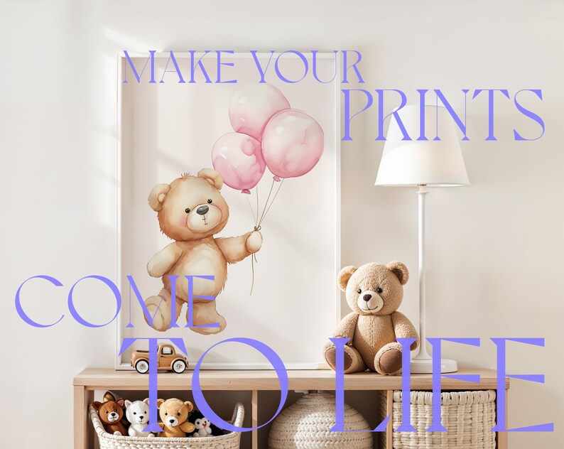 Nursery White Frame Mockup Minimal Kids Room Interior Mockup Modern Rustic Playroom Cream Wall Child Space Ratio A2 Size Vertical Poster PSD