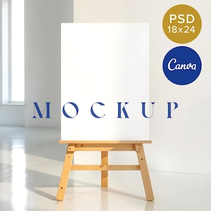 18x24 Placa de boas-vindas Cavalete Placa de chá de panela Minimalista Exibição de evento de chá de bebê Decoração de recepção de casamento Personalize o suporte de maquete de cartão de retrato