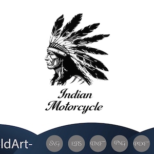 Indian Motorcycle Svg, Png, Dxf, Eps file, Indian Motorcycles