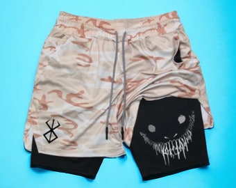 Berserk Anime Gym Shorts, Shorts de fitness homme, Shorts de sport anime