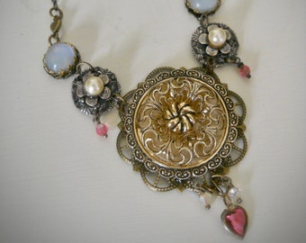 Your Own CUSTOMER-DESIGNED OOAK Necklace Made with Your Old Jewelry Pieces