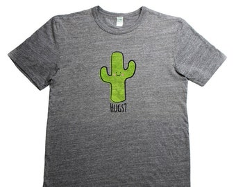 Saguaro Cactus Hug T-Shirt Unisex Adult Sighfoo