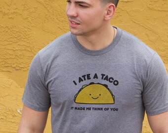 Taco T-Shirt Unisex Women Men Adult , Graphic Tee, Funny, Kawaii, Taco Tuesday - Organic Triblend CLEARANCE