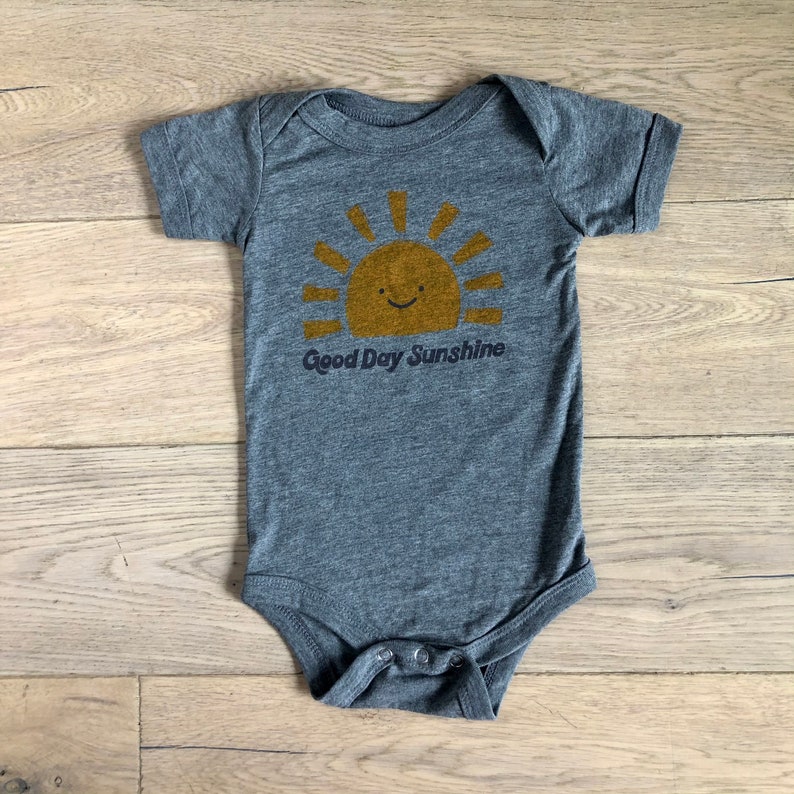 Good Day Sunshine Baby Toddler Kid TShirt Children's Graphic Tee, Kawaii, Cute Funny Ecofriendly Beatles Kids Boy Girl Summer Shirt image 9