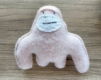 Pink Gorilla - Handmade Recycled Cashmere Sweater Plush Plushie Softie Sighfoo Toy