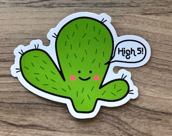 Prickly Pear Cactus Hug Vinyl Cute Funny Kawaii Sticker