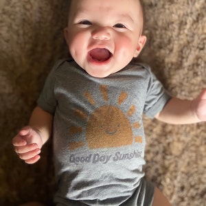 Good Day Sunshine Baby Toddler Kid TShirt Children's Graphic Tee, Kawaii, Cute Funny Ecofriendly Beatles Kids Boy Girl Summer Shirt image 6