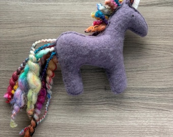 Purple Unicorn - Recycled Wool Sweater Sighfoo Plush Toy