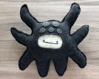 Spider Strange Foo - Recycled Wool Sweater Plush Sighfoo Stuffie Softie Plushie Stuffed Creepy Art Doll  Handmade Toy