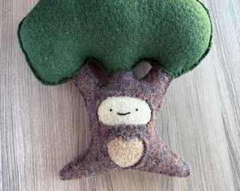 Tree Strange Foo Plush: Recycled Wool Sweater Stuffed Art Doll