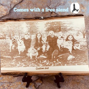 Personalized Wood Burn Pictures, Wood Engraved Photo, Custom Wooded Photo, Engraved Photo on Wood, Personalized Portrait from Photo