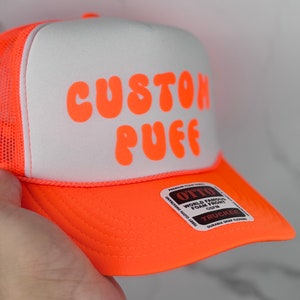 Aangepaste bladerdeeg hoed, bladerdeeg trucker hoed, aangepaste schuim hoed, aangepaste feestmuts, bladerdeeg vrijgezellenhoed, metalen bladerdeeg hoed, 3D bladerdeeg hoed, bladerdeeg ontwerp hoed