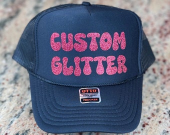 Chapeau à paillettes personnalisé, Casquette trucker à paillettes, Chapeau de fête à paillettes, Chapeau en mousse à paillettes, Chapeau à paillettes personnalisé, Chapeau de fête personnalisé, Chapeau de groupe personnalisé