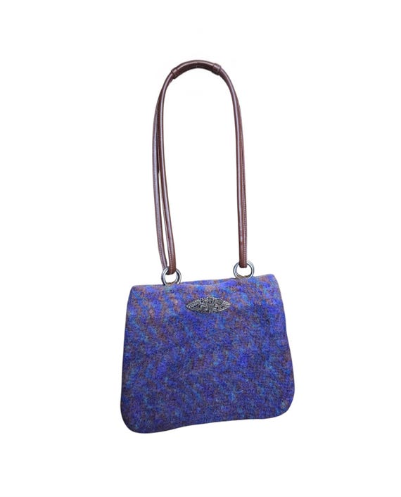 Handmade felted wool shoulder bag