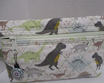 Dinosaur Fabric Quilted Organizer bag