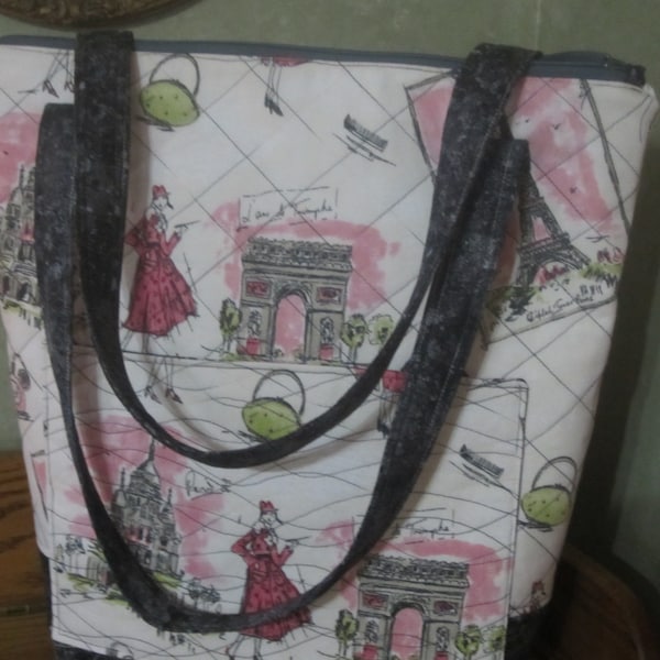 French Paris Eiffel Tower Tote Bag