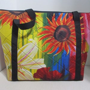 Tropical Quilted Tote/Overnight Bag/Carry On Bag image 4