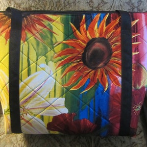 Tropical Quilted Tote/Overnight Bag/Carry On Bag image 3