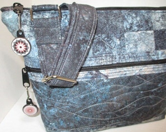 Frosted Blue Denim Stonehenge Quilted Bag