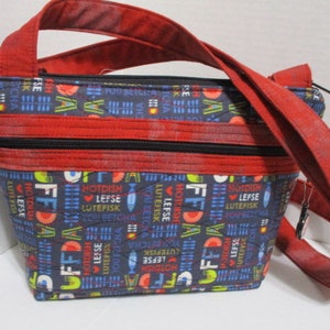 Norwegian Themed UFF DA Quilted Purse image 1