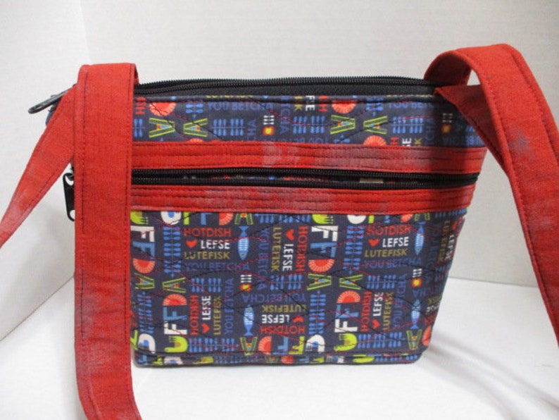 Norwegian Themed UFF DA Quilted Purse image 10