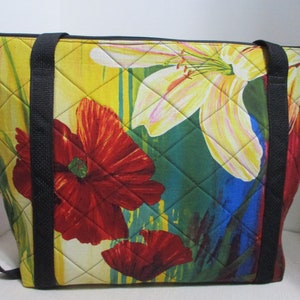 Tropical Quilted Tote/Overnight Bag/Carry On Bag image 2