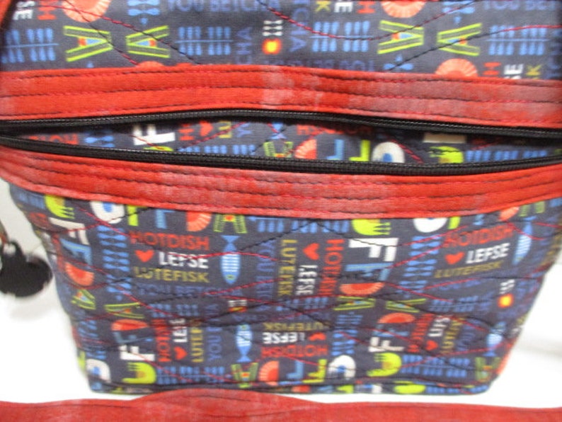 Norwegian Themed UFF DA Quilted Purse image 4