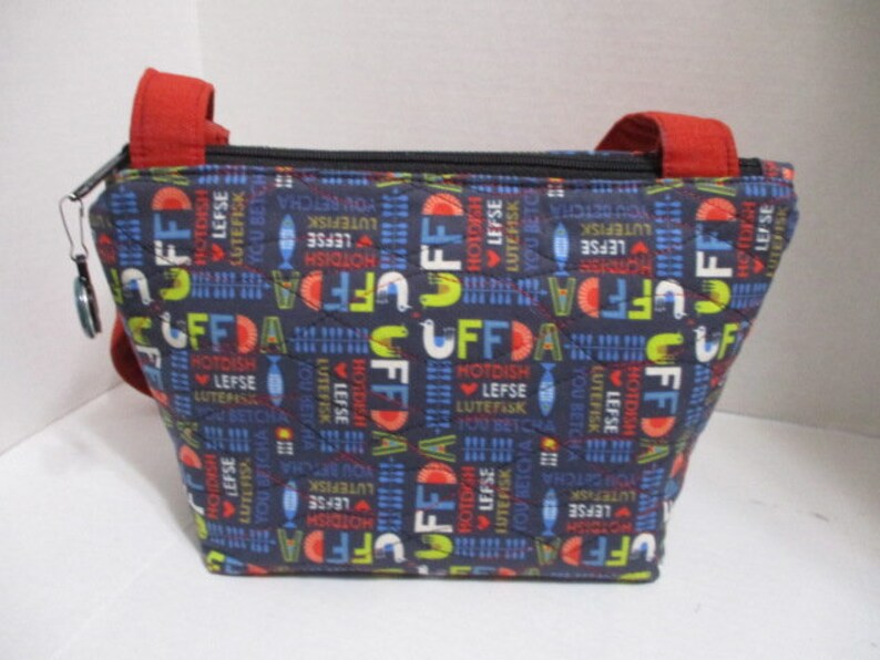 Norwegian Themed UFF DA Quilted Purse image 5