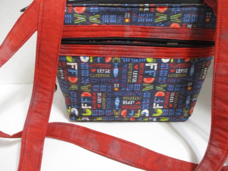 Norwegian Themed UFF DA Quilted Purse image 3