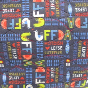 Norwegian Themed UFF DA Quilted Purse image 8