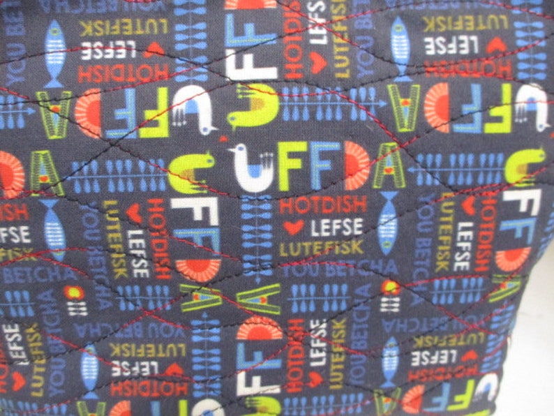 Norwegian Themed UFF DA Quilted Purse image 8