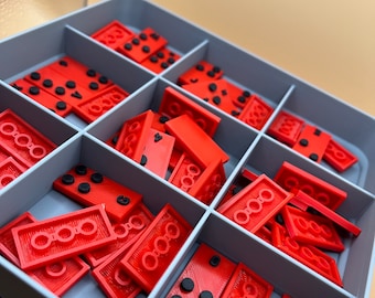 Plateaux Empilables Style Brique | Compatible Lego ! | Plusieurs couleurs | Bac à vis | Séparateurs 2-3-4-6-9 compartiments | Impression 3D