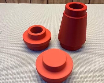 Baksteenstijl Vazen | Gamekamer/Kinderkamer Decoratie | Kunstbloempot / Vaas | Twee Soorten Vazen | Meerkleurige Opties! | FDM/3D-Geprint