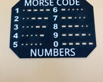Alfabeto/Números en Código Morse para Dibujar / ¡Aprende Código Morse por tu cuenta! / Impreso en 3D