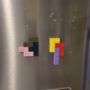 Magneti a forma di blocchi di Tetris / Magneti da frigorifero / Magneti a forma di mattoni / Magneti per bambini / Regali di compleanno / Magneti da gioco / Magneti da frigorifero / Stampati FDM/3D