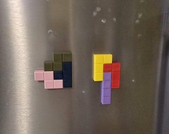 Tetris Blok Magneten | Koelkastmagneet | Steen Magneten | Kindermagneten | Verjaardagscadeau | Spelmagneet | FDM/3D-Geprint