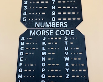 Morse Code Drawing Alphabet / Numbers | Teach yourself Morse code! | 3D Printed