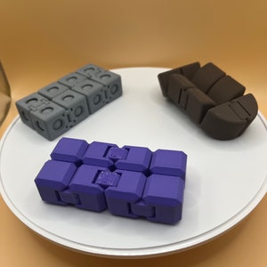 Infinity Cube Fidget | Set of Three | Endless Fidgetting | Kids Toy | ADHD Fidgeting | Stress Relief Toy | 3D Printed