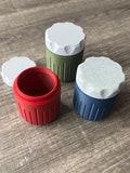 Travel Pill Bottles | Set of Two | Threaded Cap | Grip Marks/Pattern | Travel Container | FDM/3D Printed