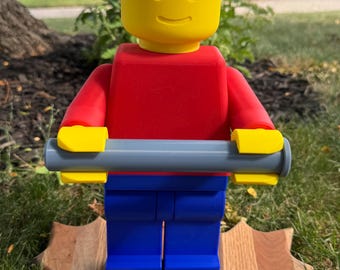 Plain Mini-Fig | Wall mount Adapter included! | Lego Inspired | Kids/Birthday Gift! | Hair Styles & Hats | Toilet Holder | FDM/3D-Printed