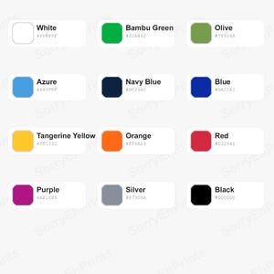 ABS Color Reference Sheet